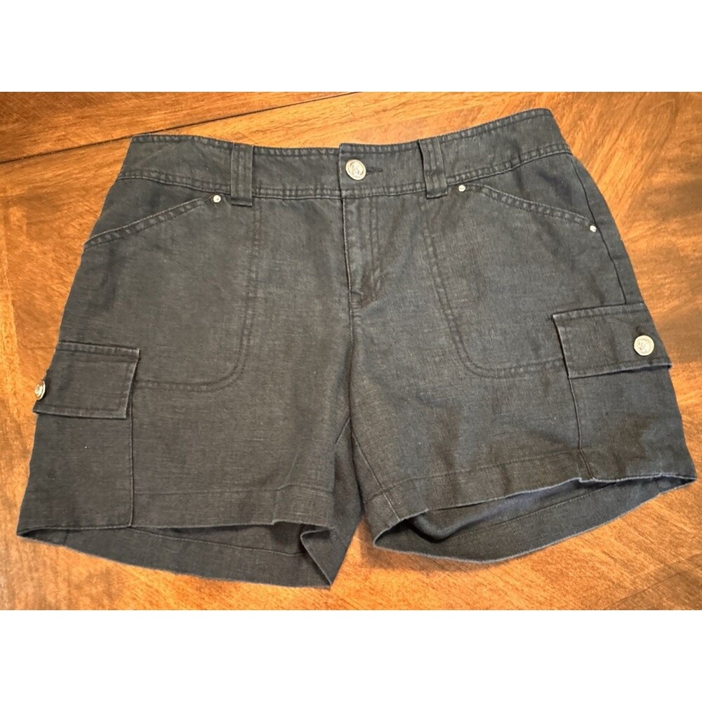 INC International Concepts Dark Gray Cargo Jean Shorts